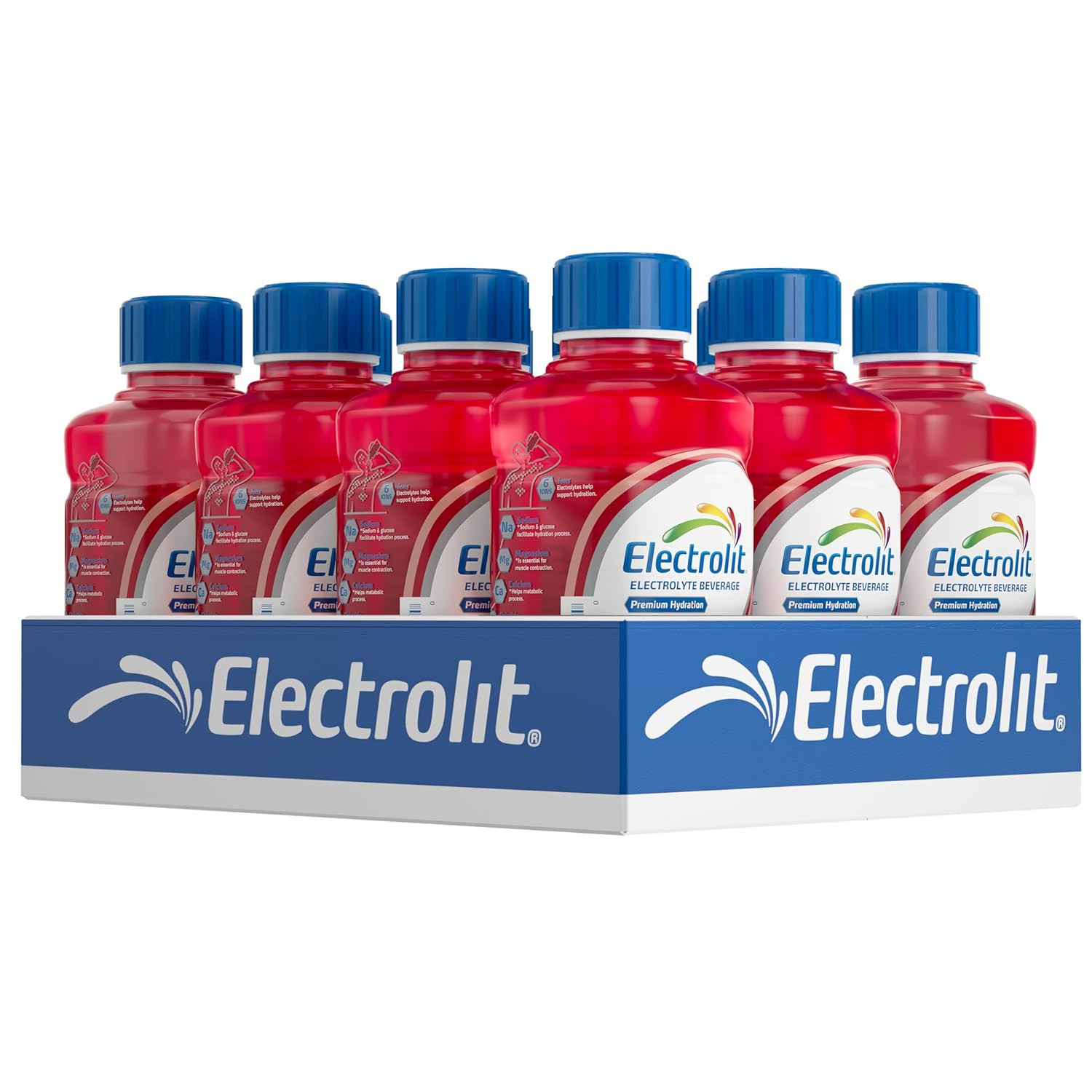 Electrolyte Beverage, Strawberry, 21 Fl Oz Bottle (Pack of 12)