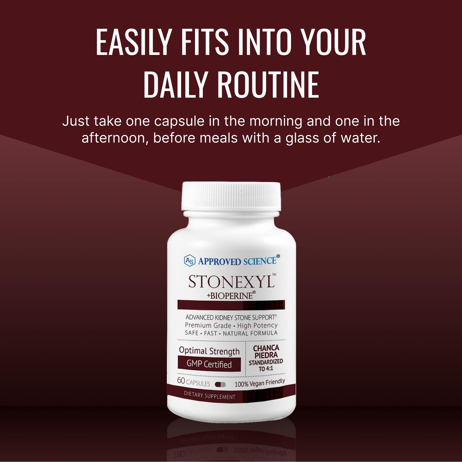 Approved Science Stonexyl – Kidney Stone Herbal Support – 60 Capsules