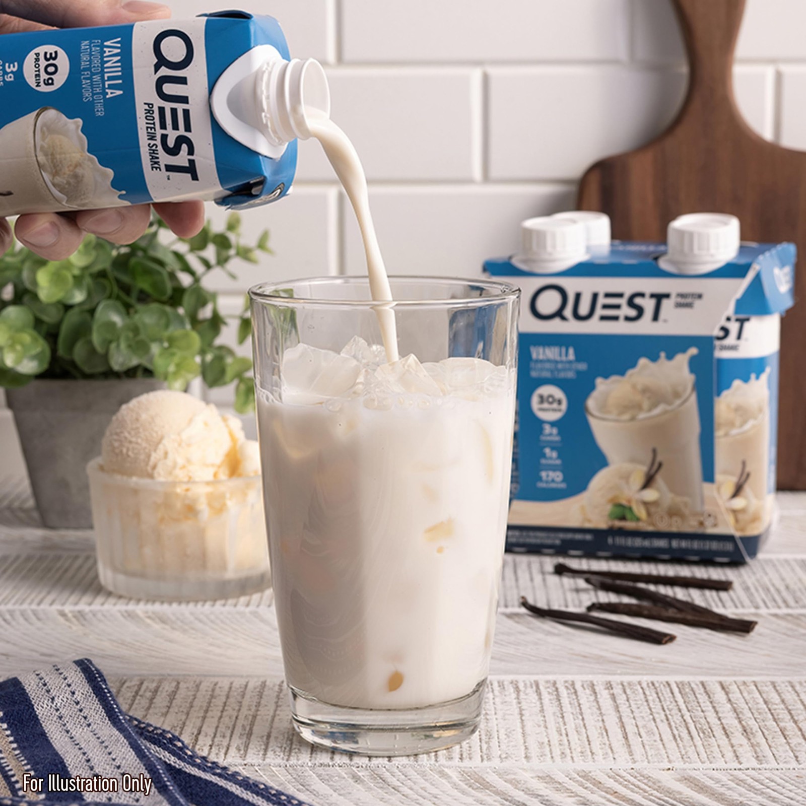 Quest Nutrition Ready to Drink Vanilla Protein 132 Fl Oz (Pack of 1), cream