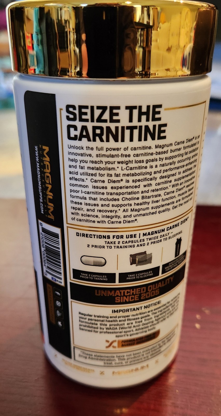 Magnum Nutraceuticals Carne Diem L-Carnitine Stimulant Free Weight Loss 96 Caps