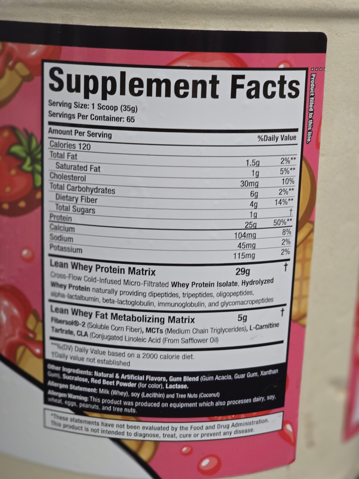 MuscleSport Lean Whey Revolution 5LB Strawberry *NEW SEALED EXP DATE 08/2027*