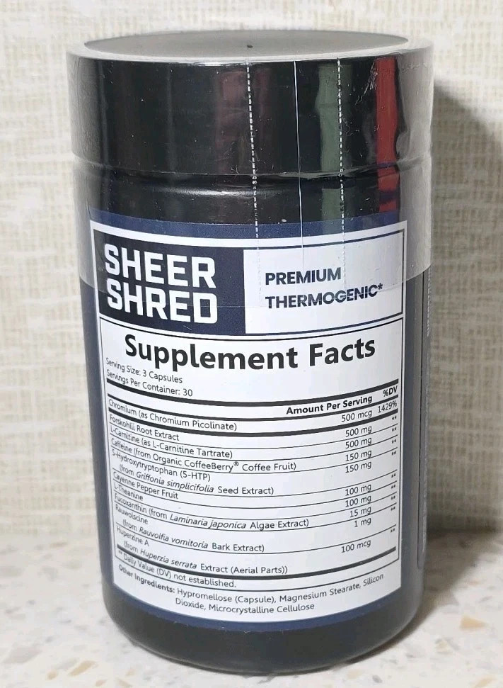 Sheer Shred Premium Thermogenic + Sheer Alpha: Test Booster Fat Burner Combo Pac