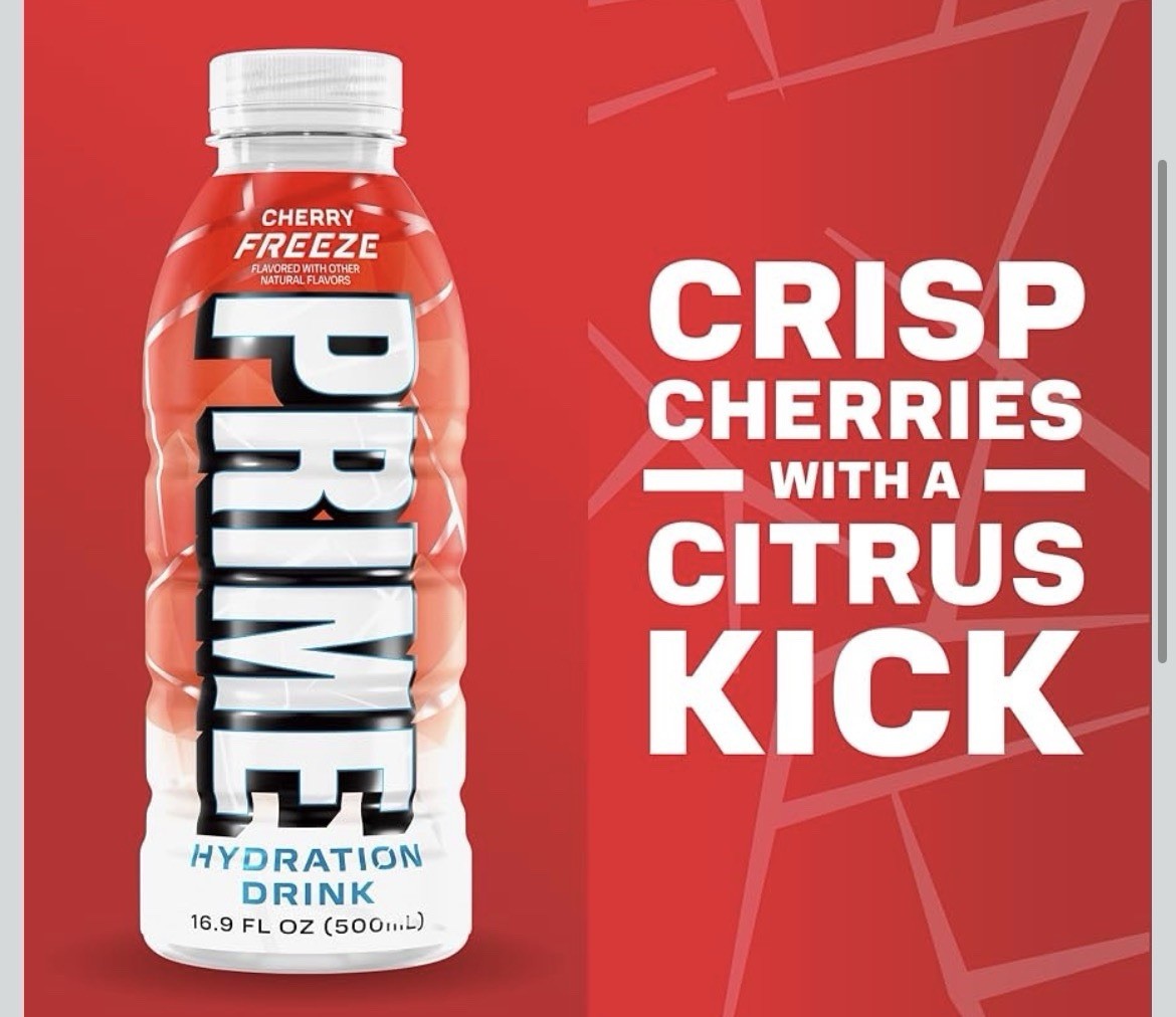 PRIME Hydration CHERRY FREEZE, Sports Drinks with Coconut Water