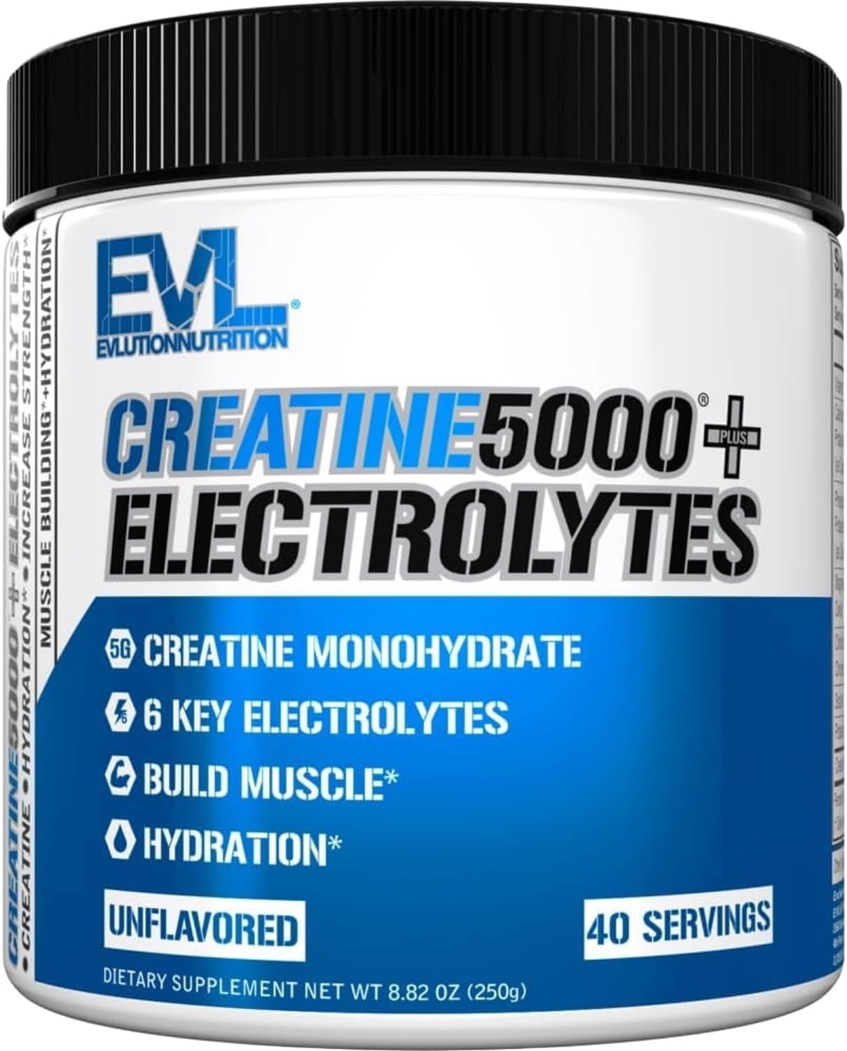 Unflavored Creatine 5000 Powder with Electrolytes | Boosts Hydration & Recovery