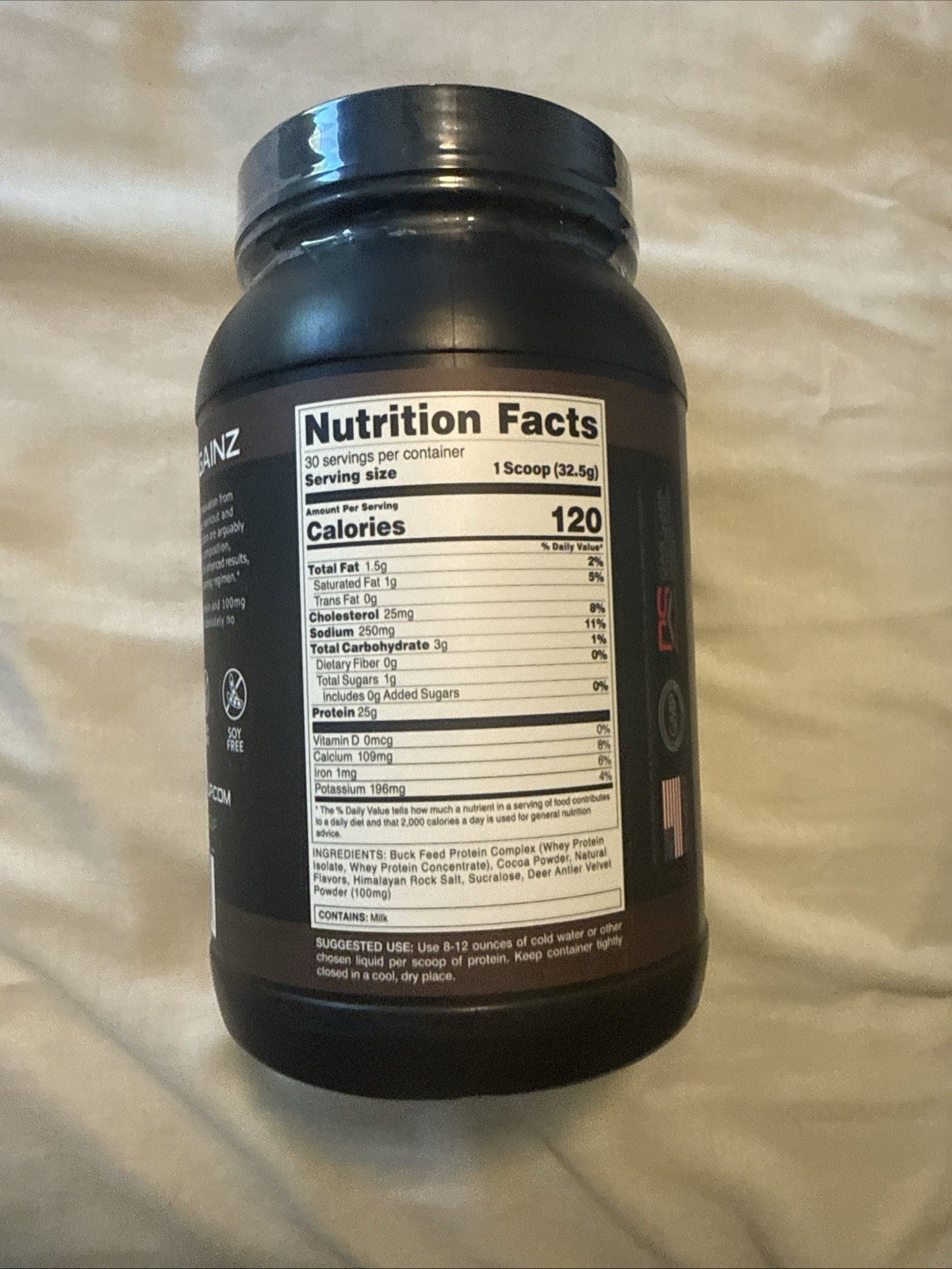 Bucked Up Whey Chocolate 30 Servings, 25g Protein, Hormone-free,