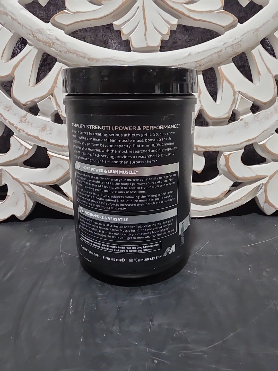 MuscleTech Platinum 100% Creatine Powder – 14.11 oz (MSC-70573)