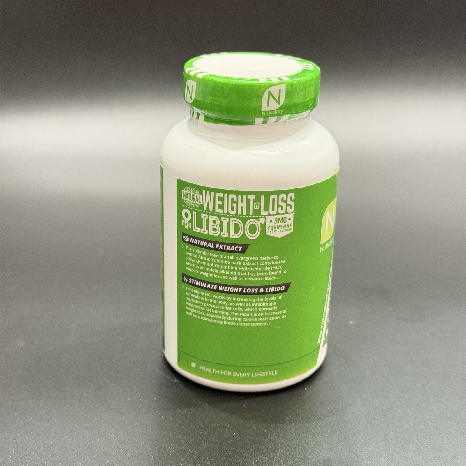 NutraKey Yohimbine HCL 3mg Weight Loss & Libido Support – 90 Capsules NEW