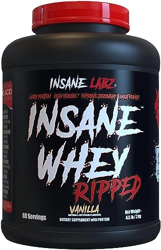 Insane Whey Ripped Lean Muscle Protein 5lbs Vanilla