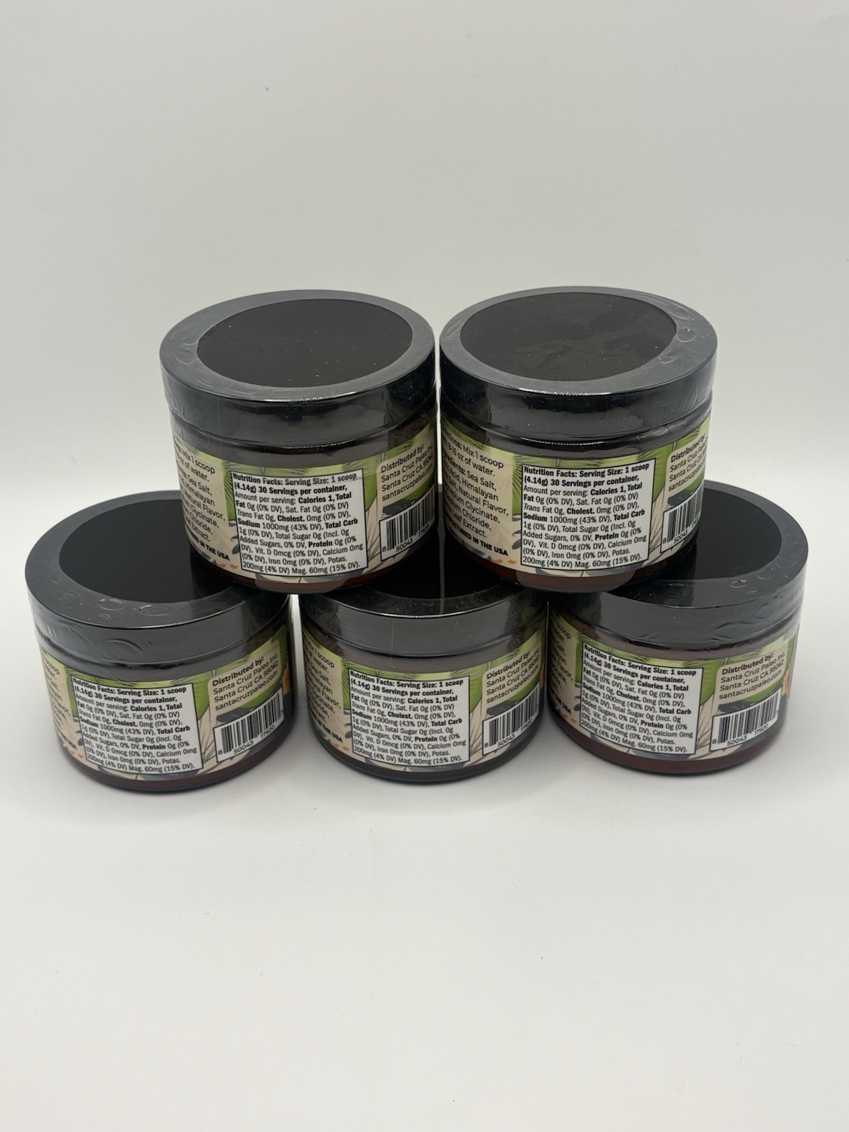 5 Pack Santa Cruz Paleo Kiwi Electrolytes Powder 30 Servings 4.4oz Exp 01/27