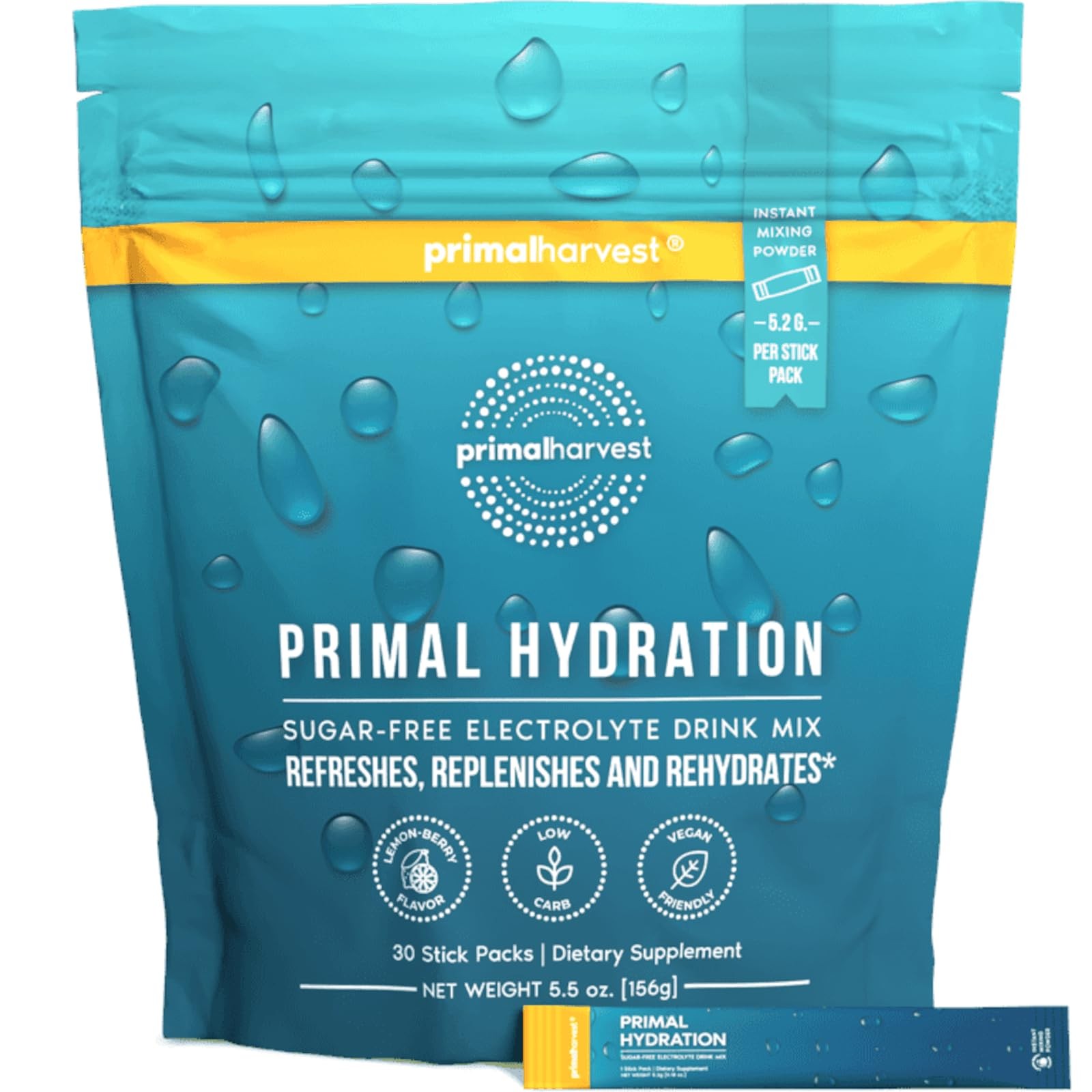 Primal Harvest Electrolytes Powder Packets 5.5 Ounce (Pack of 1)