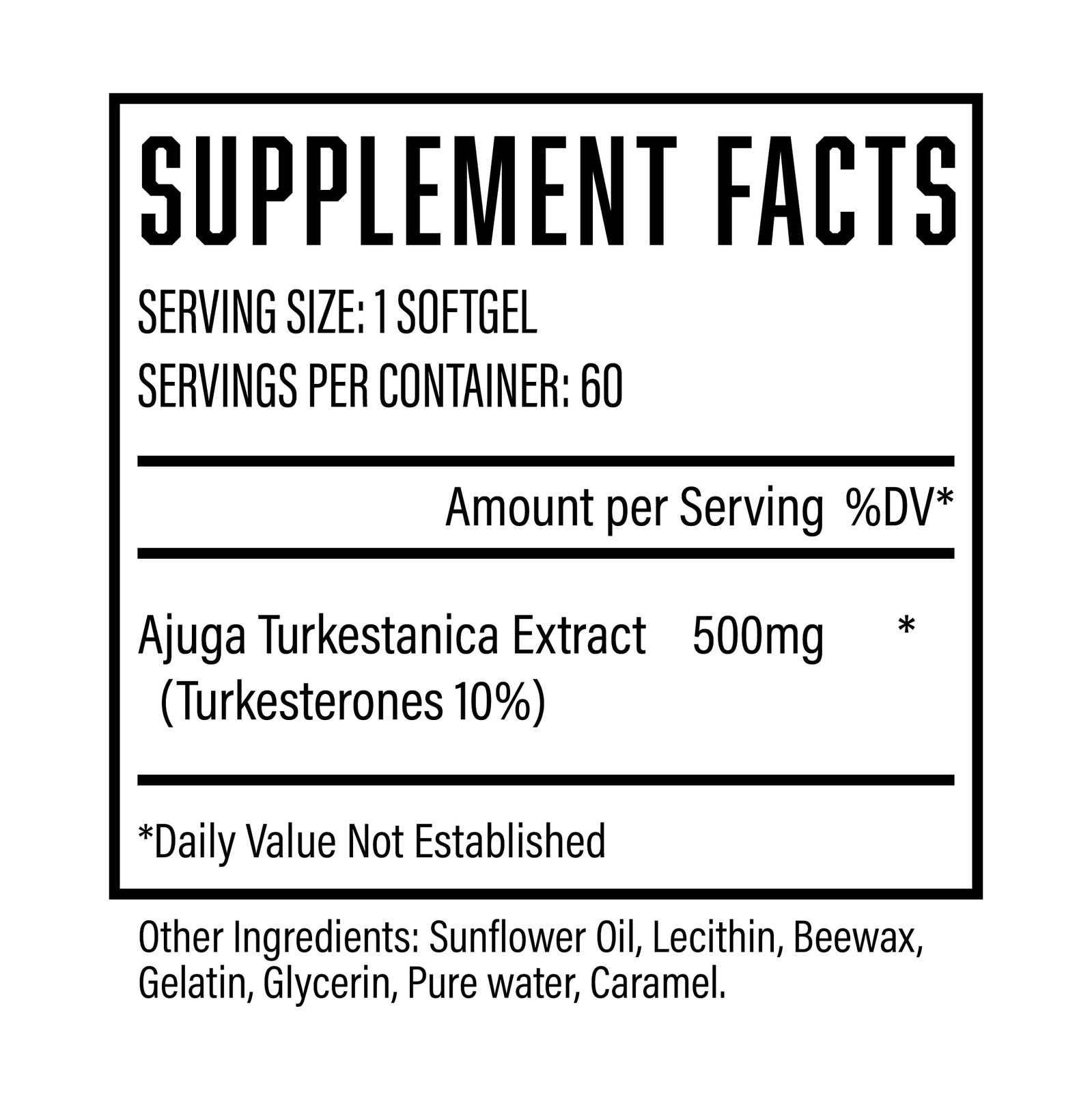 Turkesterone Supplement 500mg Ajuga Turkestanica Extract, Improve Lean Muscle…
