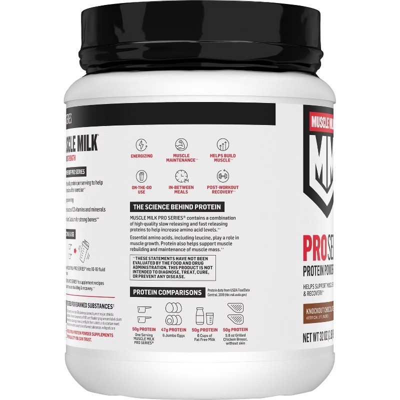 Pro Series Protein Powder – Knockout Chocolate – 32oz: NSF Certified, 50g