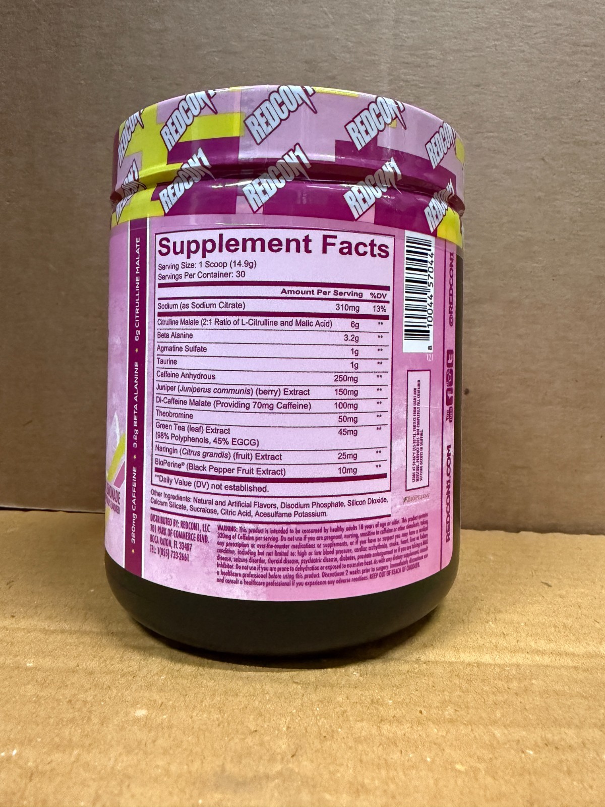 REDCON1 TOTAL WAR Pre Workout Pink Lemonade 30 Serving Free Ship 5/2026 EXP SALE