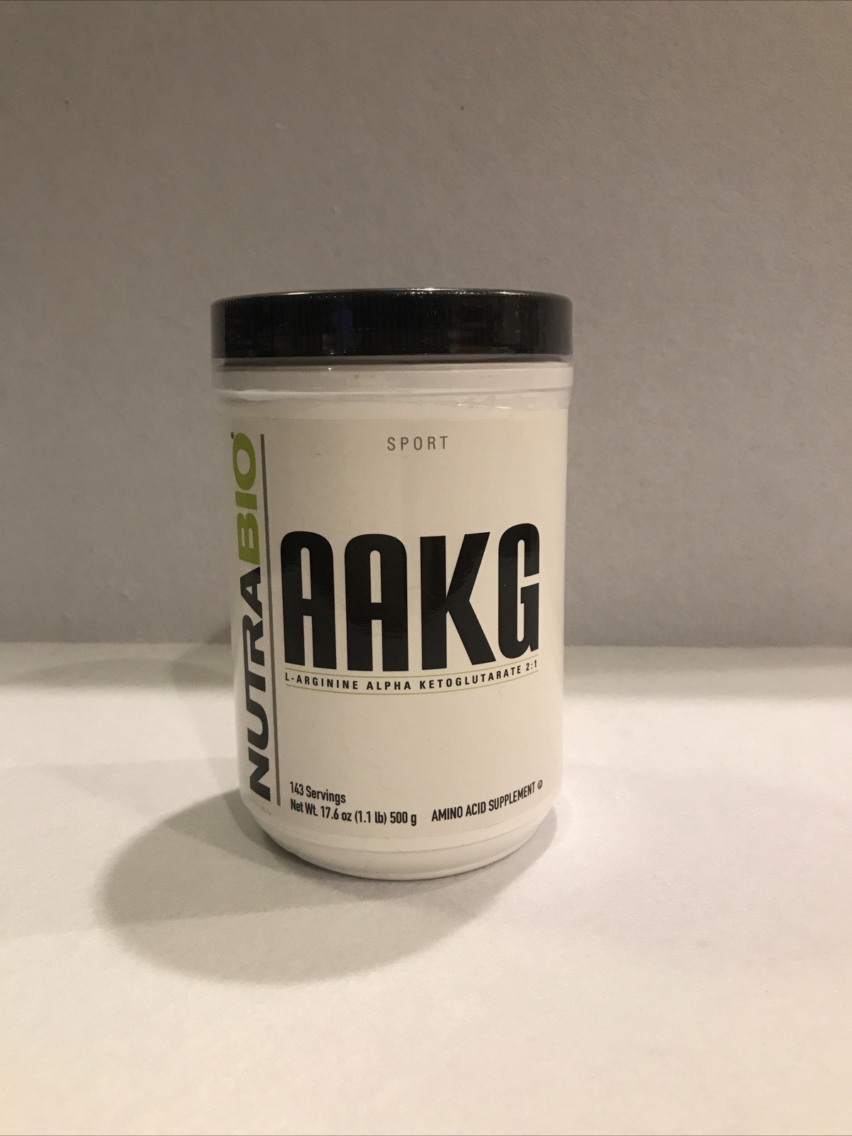 NutraBio – AAKG L-Arginine Alpha Ketoglutarate 2:1 Protein Powder – 142 Servings