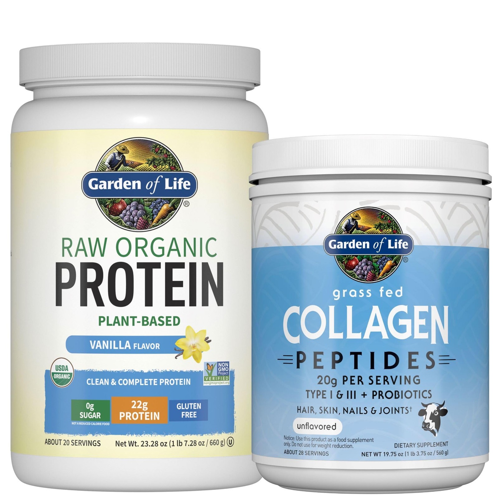 Garden of Life Power Bundle – Collagen Peptides 28 Servings (Pack 1)