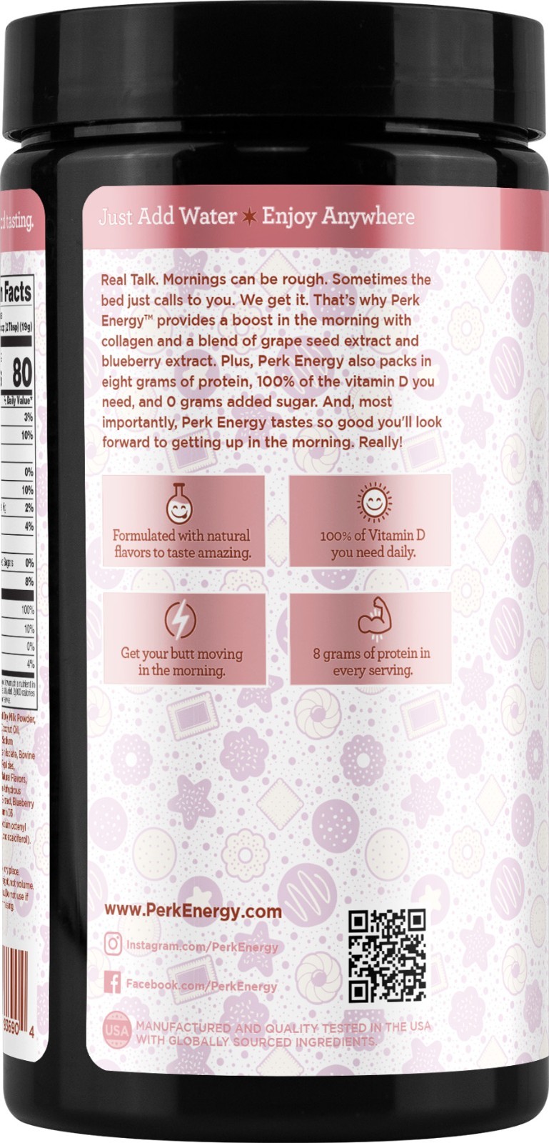 Perk Energy Original Sugar Cookie Flavored Drink Powder (20 Servings)