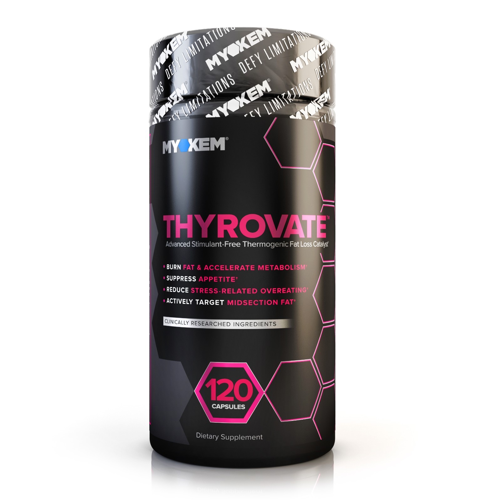 Myokem Thyrovate Thermogenic Fat Burner Targets Belly Fat (120 Capsules)