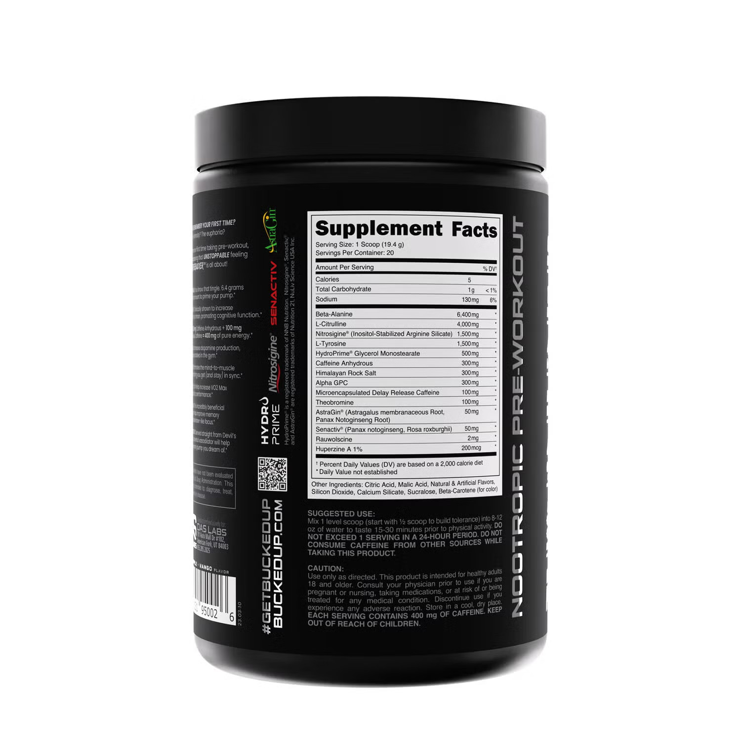 Bucked Up Mother Bucker Musclehead Mango Pre Workout Energy Expire 2027
