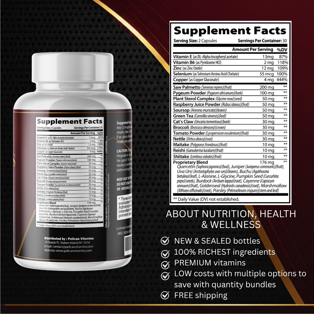 Prosta Vexis- Prostate Support- 5 Bottles- 300 Capsules