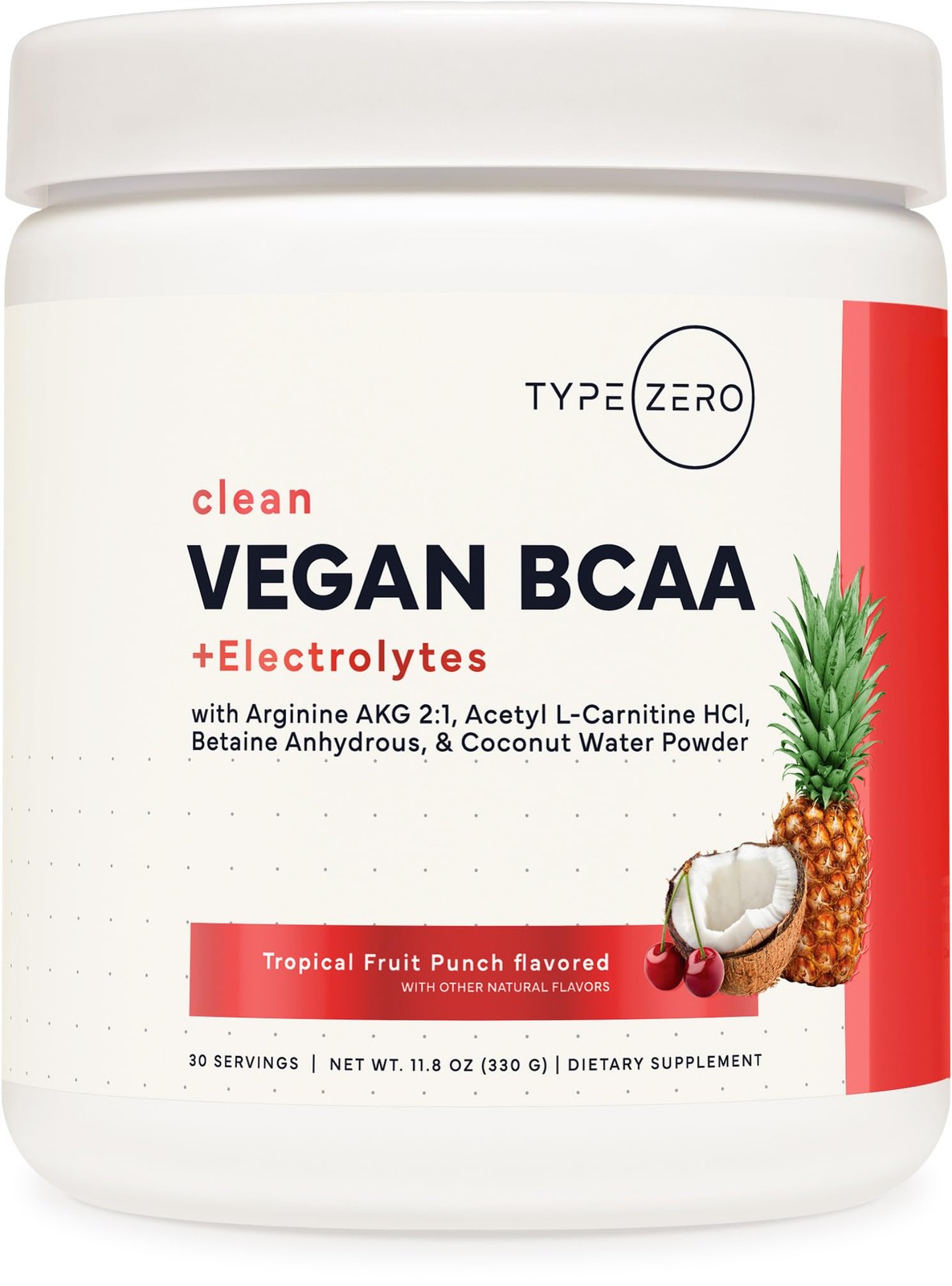 Zero Ultra Clean Vegan BCAA + Electrolytes (Tropical Fruit Punch | 6G) 2:1:1 …