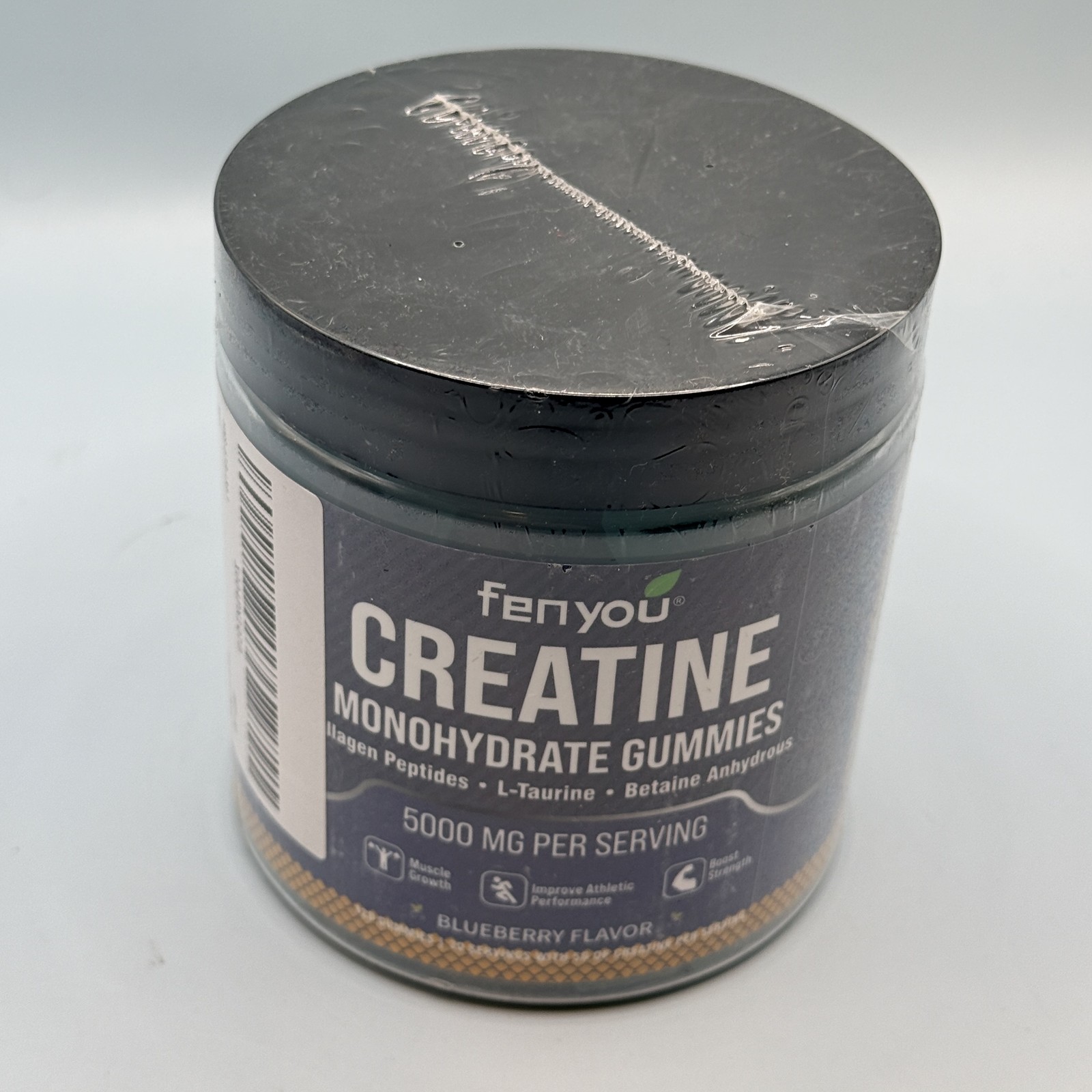Fenyou Creatine Monohydrate Gummies Blueberry 5000mg Muscle Growth 30 Servings