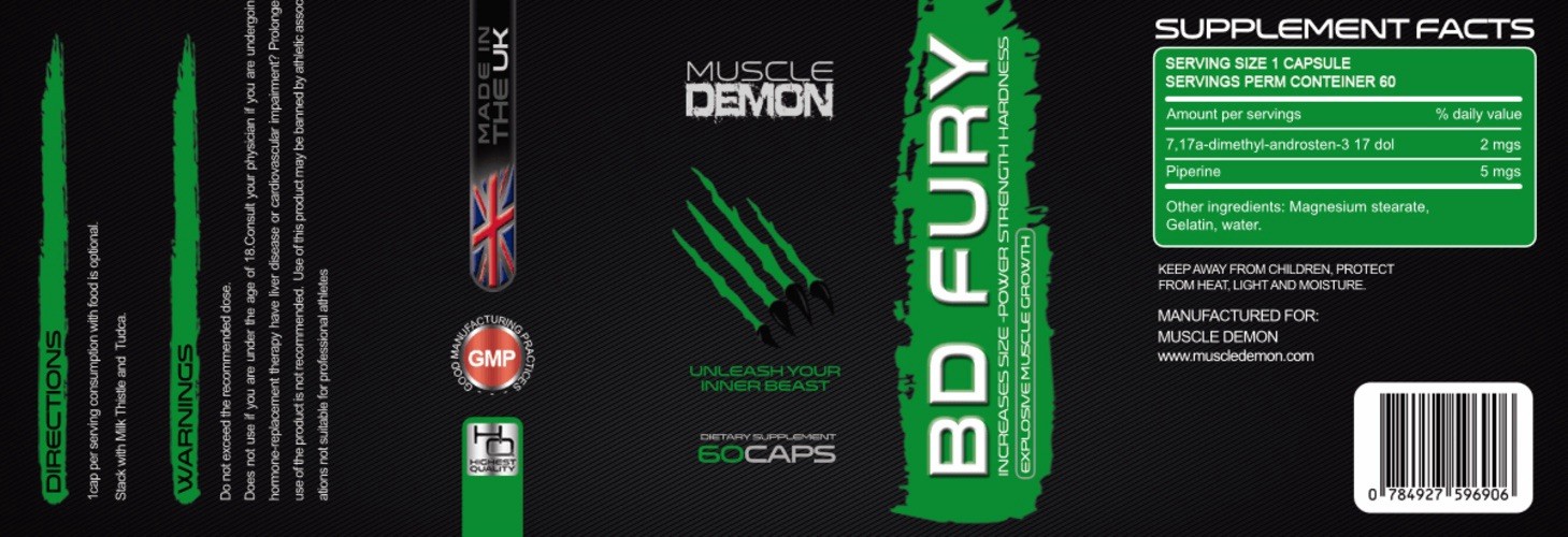 *BOLADROL* BD Fury (60 Caps x 2mg) | Old School Muscle Builder | FREE SHIPPING