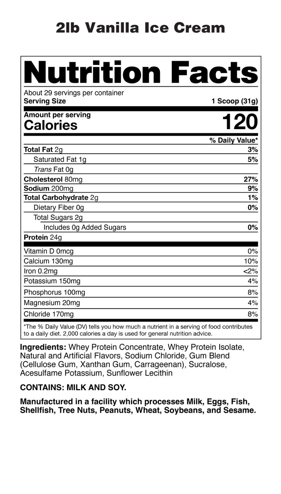 NUTRAONE ProteinOne 100% Whey Protein Vanilla Ice Cream