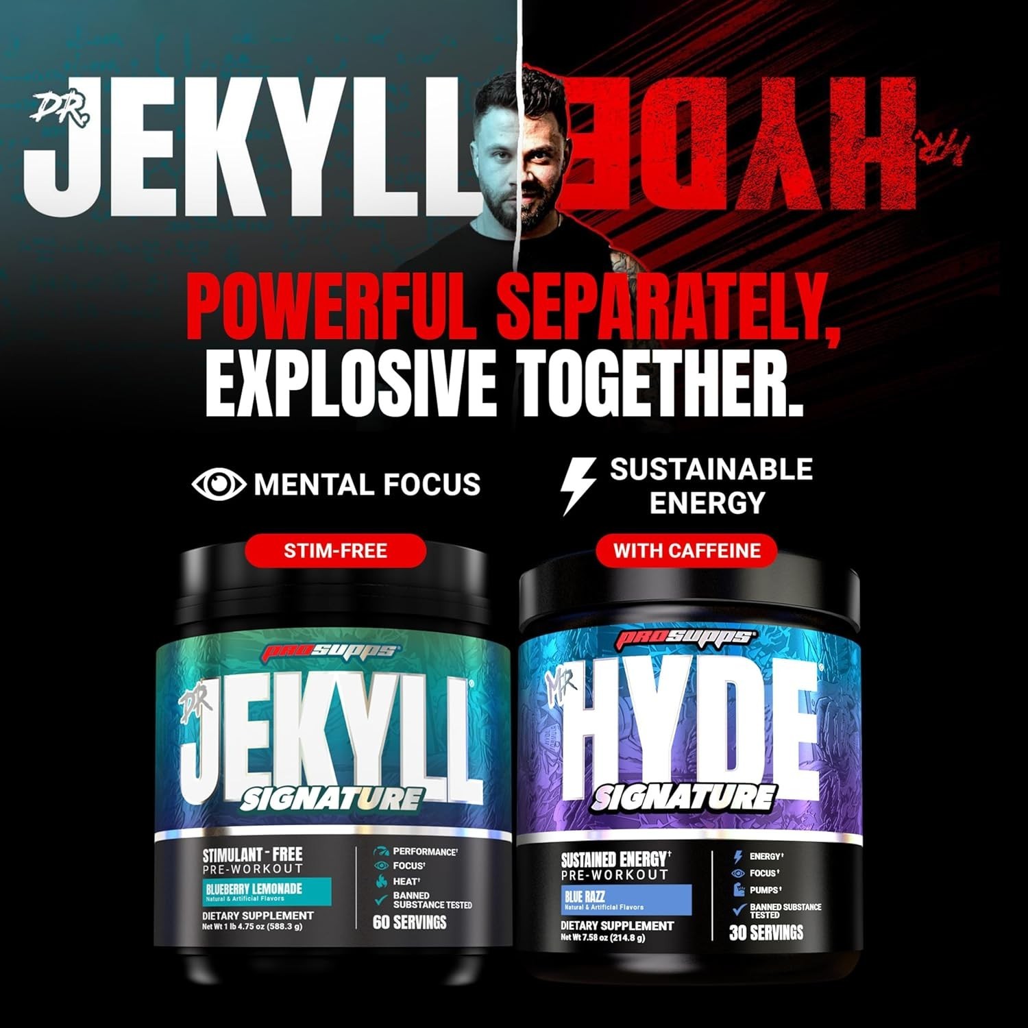 PROSUPPS Mr. Hyde Signature Pre Workout Powder with Creatine, Beta Alanine