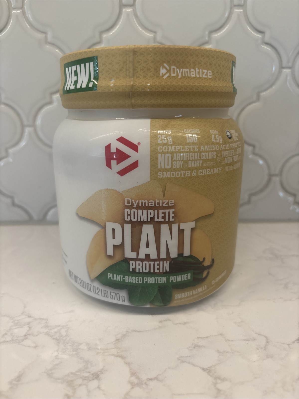 DYMATIZE Complete Plant Vanilla Protein Powder – 1.2 LB – NEW SEALED Exp 08/26