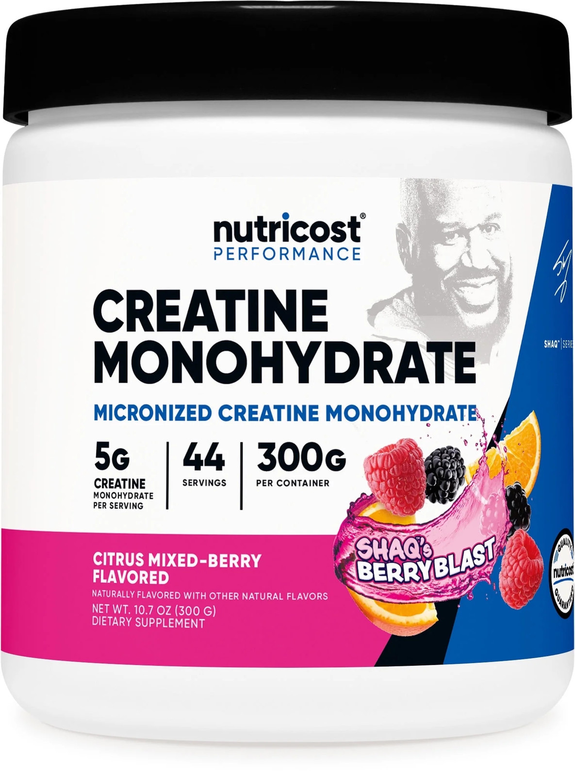 Creatine Monohydrate Powder (Shaq’S Berry Blast, 300 Gram) – Micronized Creatine