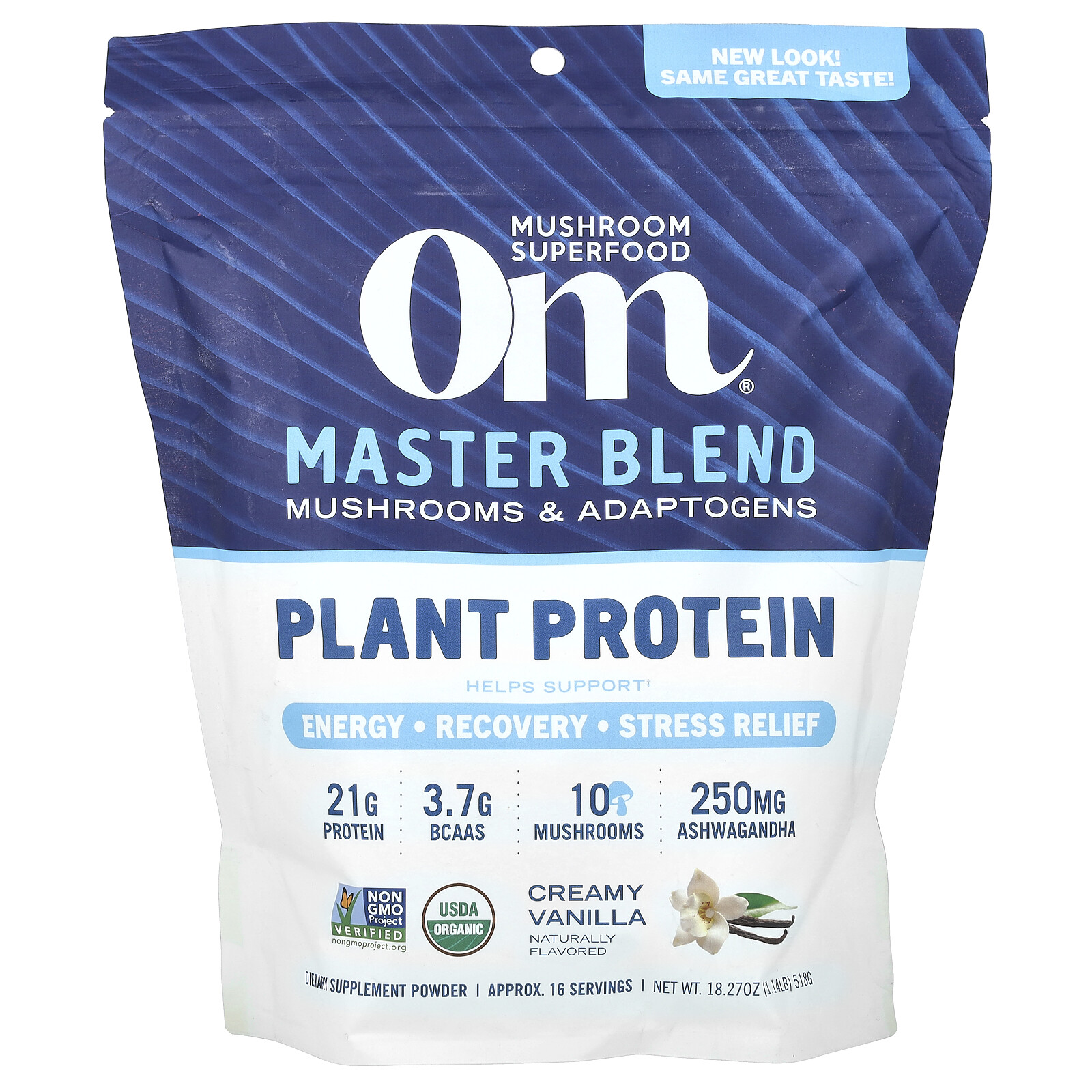 Master Blend, Plant Protein, Creamy Vanilla, 1.14 lbs (518 g)
