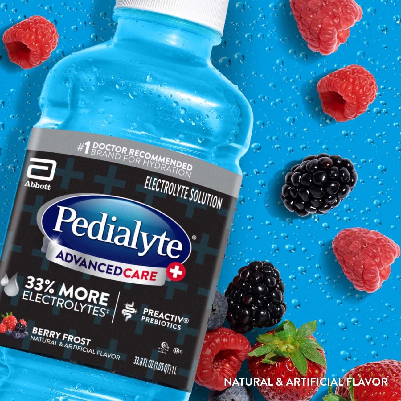 Electrolytes Solution Drink Prevents Moderate Hydration – Berry Frost 1L (4ct)