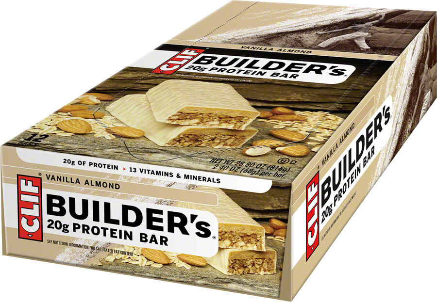 Clif Builder’s Bar for Quick Recovery After Exercise: Vanilla Almond Box of 12