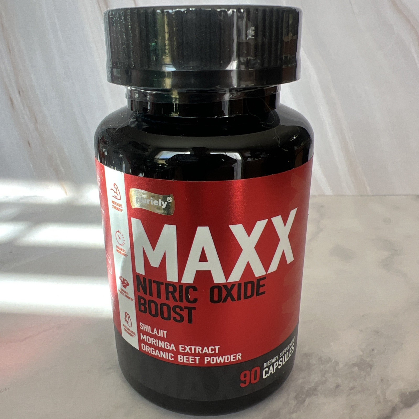 purely MAXX Nitric Oxide Boost 90 Capsules Organic Beet Powder L-Citrulline