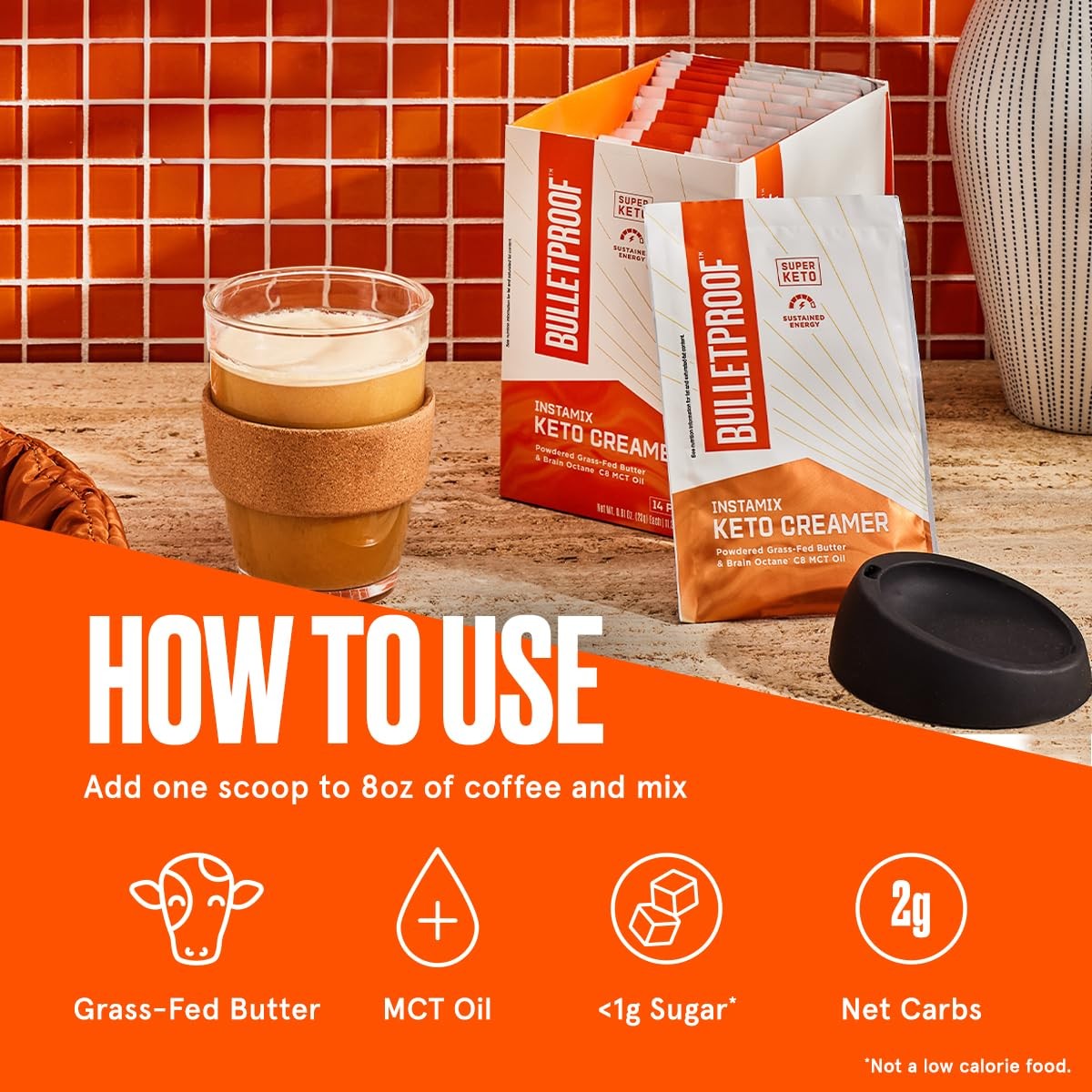 Bulletproof Instamix Keto Coffee Creamer 14 Pack With Mct Oil And Butter