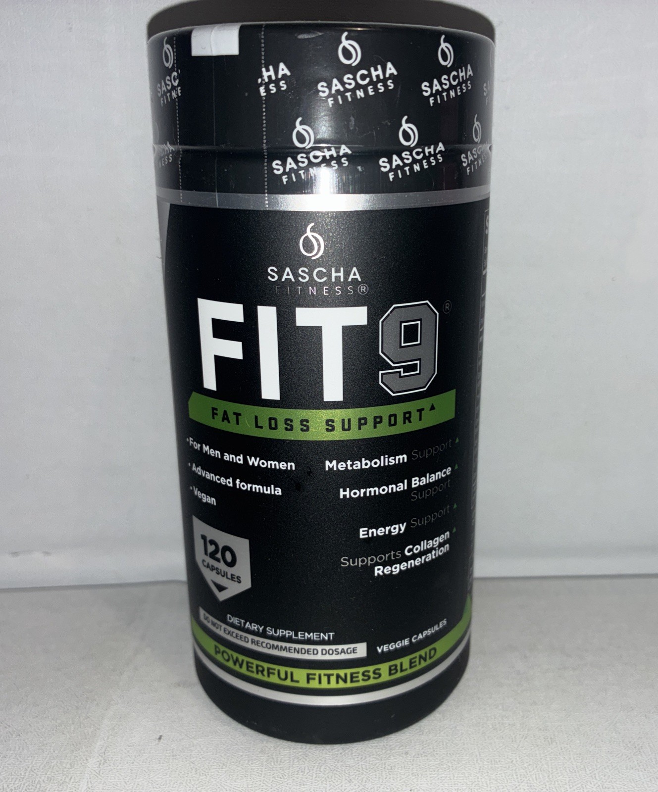 Fit 9 by Sascha Fitness/ Fat Loss Support/ 120 Caps/ Exp 09/2028