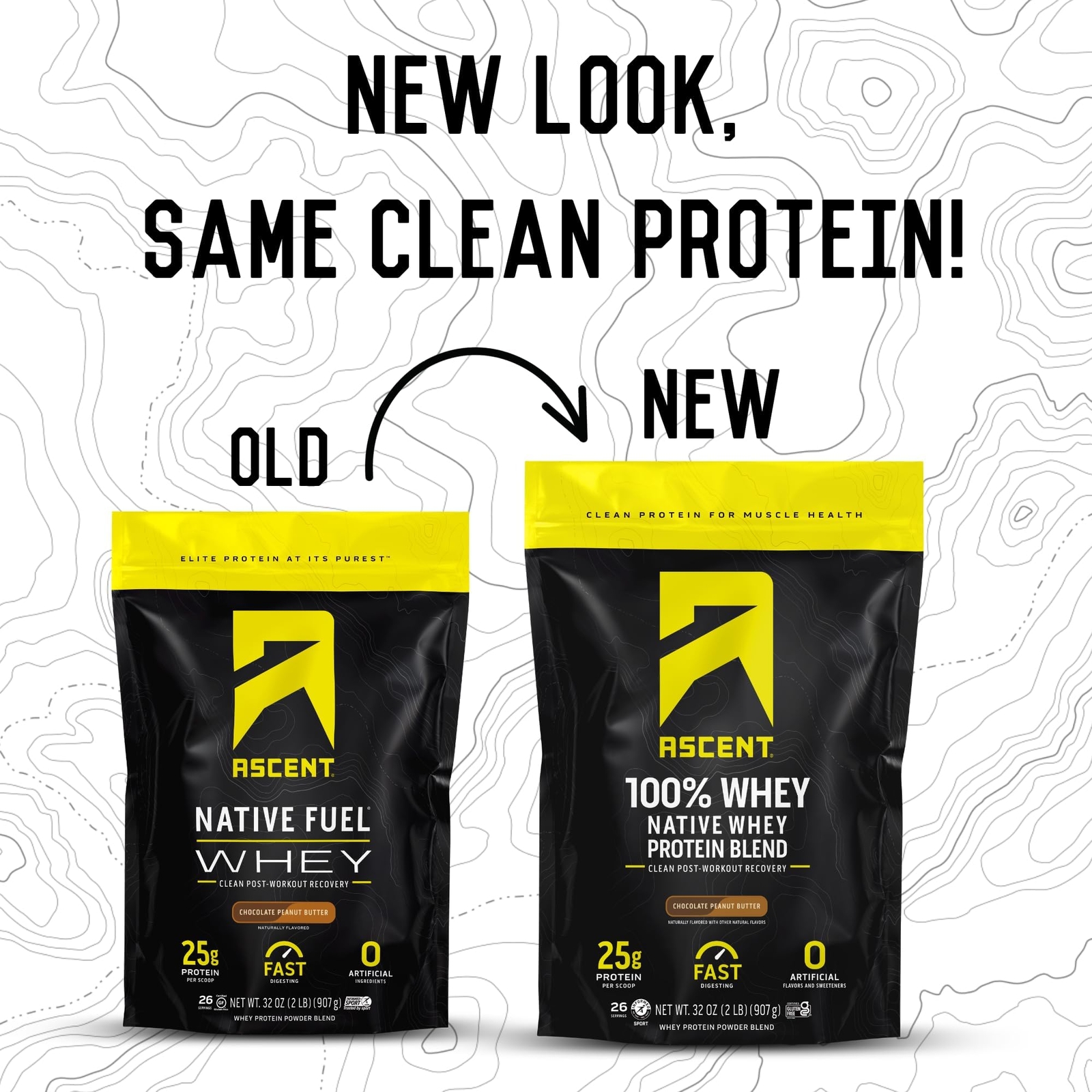 Native Whey Protein Powder Isolate Blend 2 LB Chocolate Peanut Butter 25g Pro…