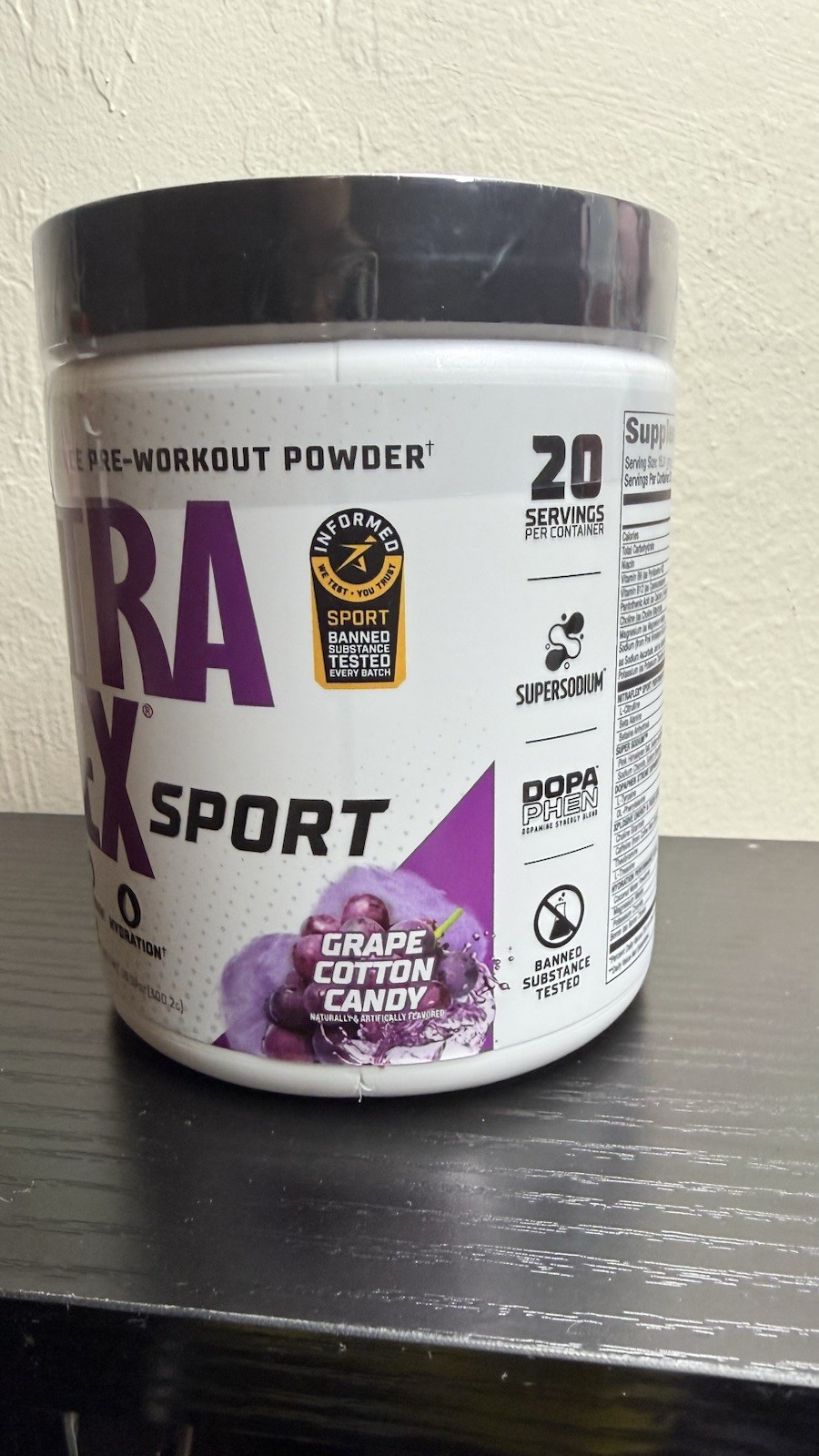 GAT Sport Nitraflex Sport Pre-Workout Powder Grape Cotton Candy 20 Servings