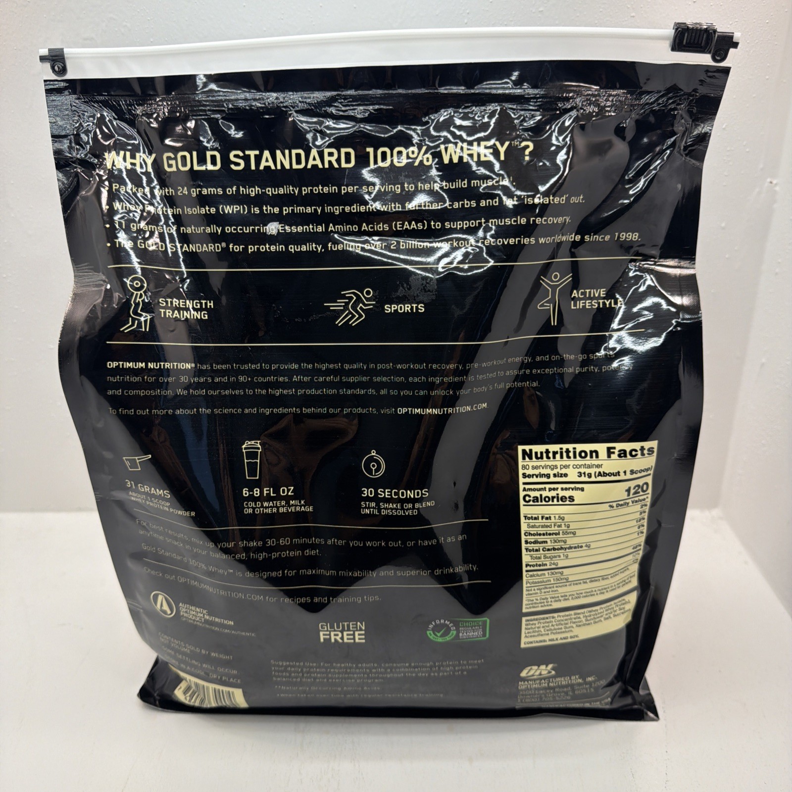 Optimum Nutrition Gold Standard 100% Whey Protein, Vanilla Ice Cream 5.47 lbs