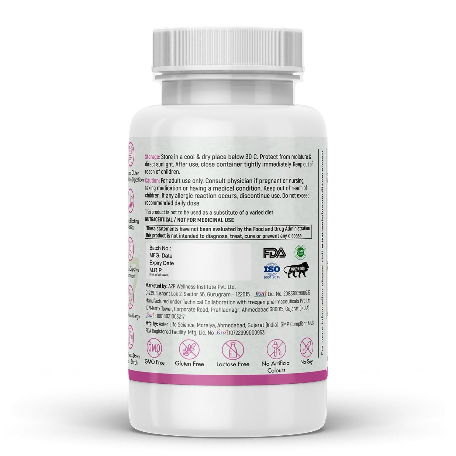 Autoimmunity care Wheat Digest Care | Gluten + Gliadin Digestive Enzyme 60 Caps