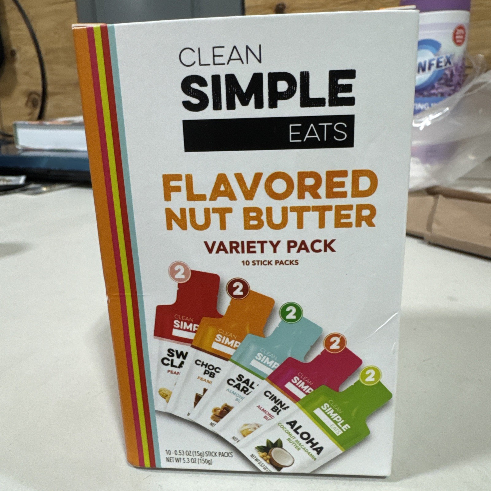 Clean Simple Eats Flavored Nut Butter Variety Pack – 10 Stick Packs