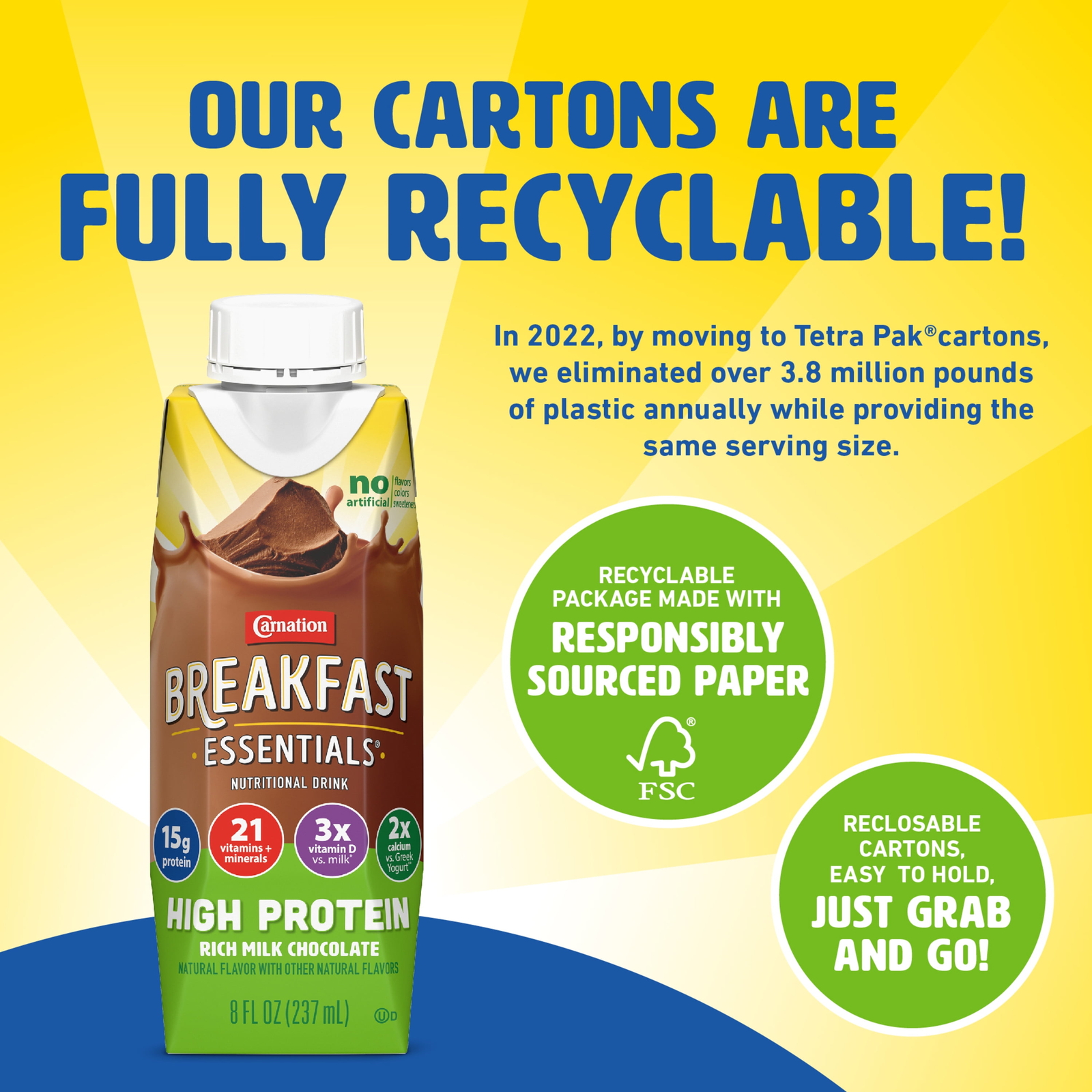 Carnation Breakfast Essentials High Protein Nutritional DrinkRich Milk Chocolate