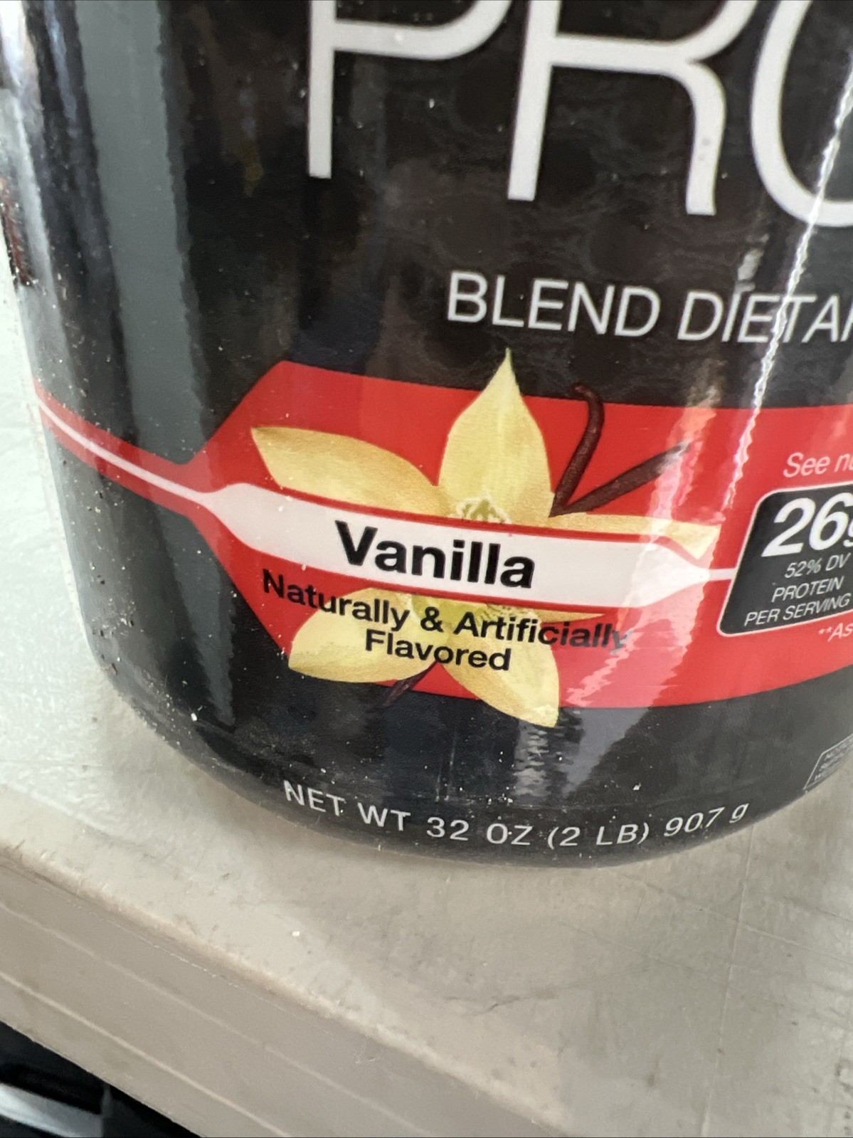 CVS HEALTH Whey Protein Powder, Vanilla Dietary Supplement 26g Protein, 32oz