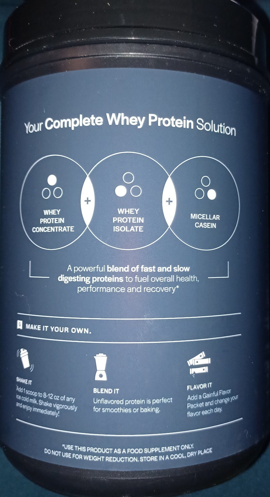 Gainful Everyday Whey Protein Powder 23g Protein per Serving Unflavored (2 PACK)