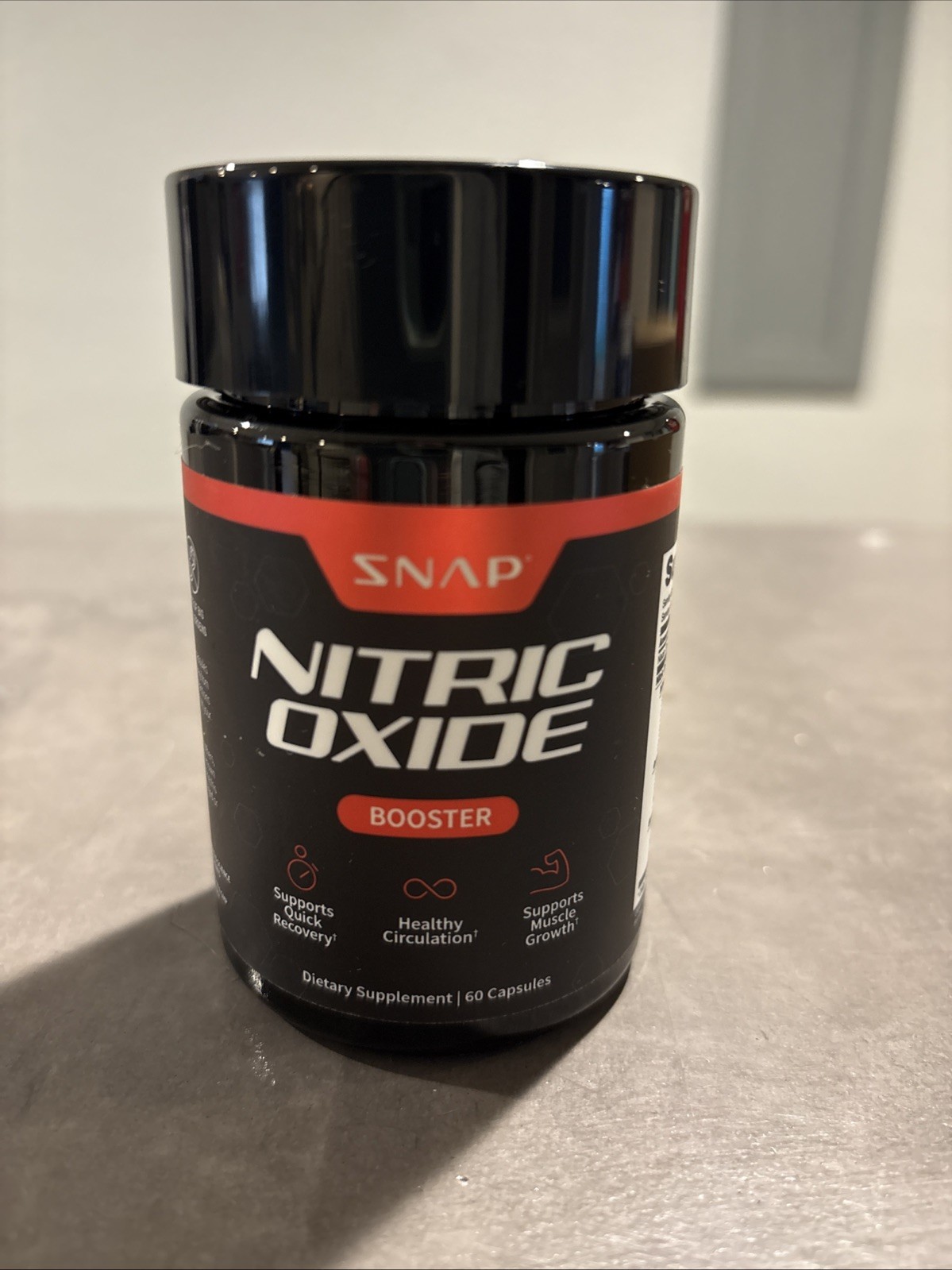 Snap Nitric Oxide Booster 60 Capsules, Ex. 7/28