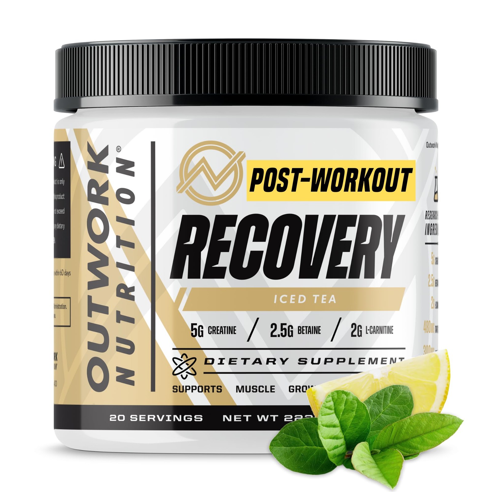 Post Workout Recovery Powder – Creatine Monohydrate, KSM-66 Ashwagandha & Tar…