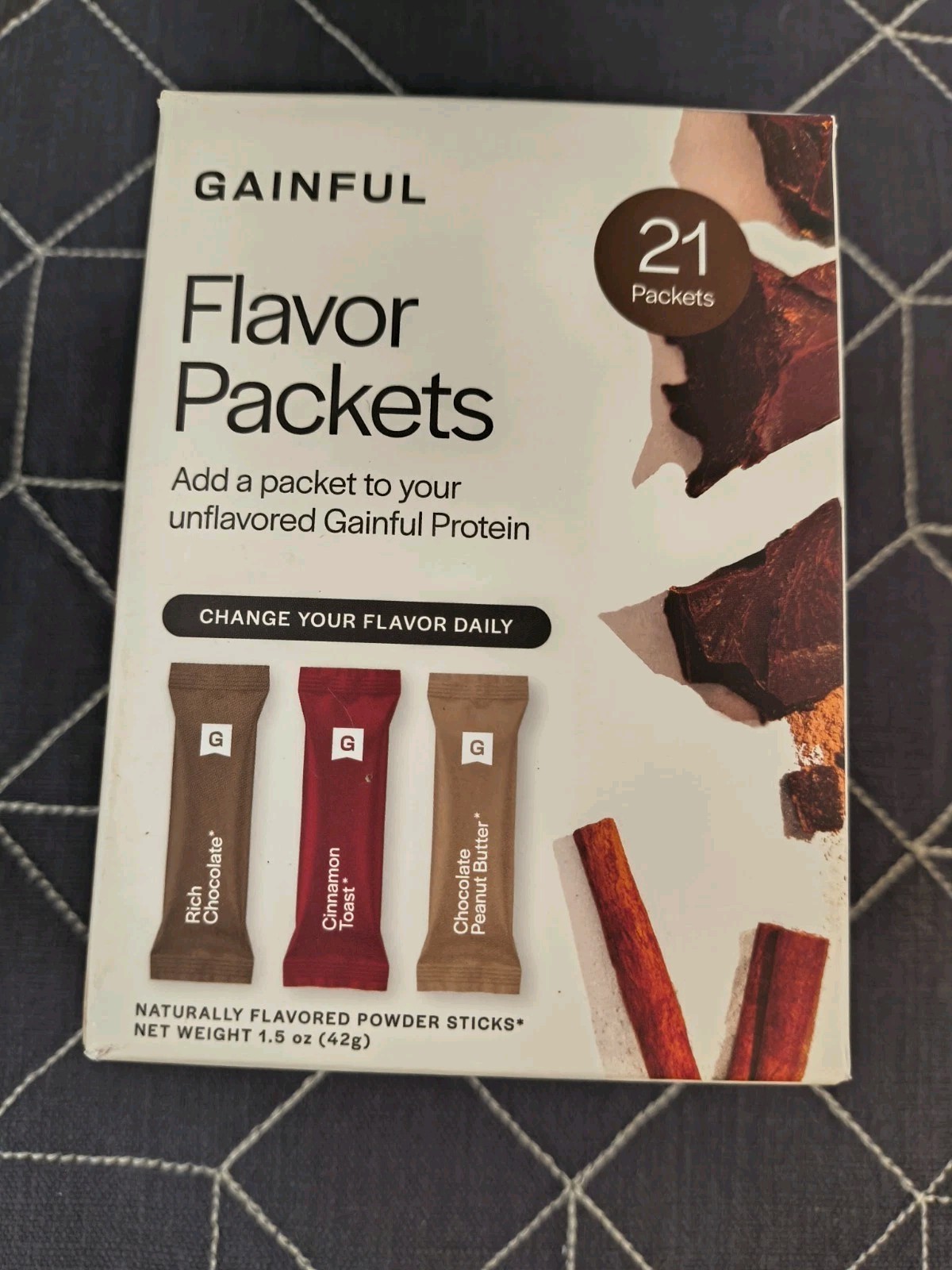 Gainful Flavor Rich 🍫, Cinnamon Toast 🍫 🥜 21 Packets Bb 9/30/26