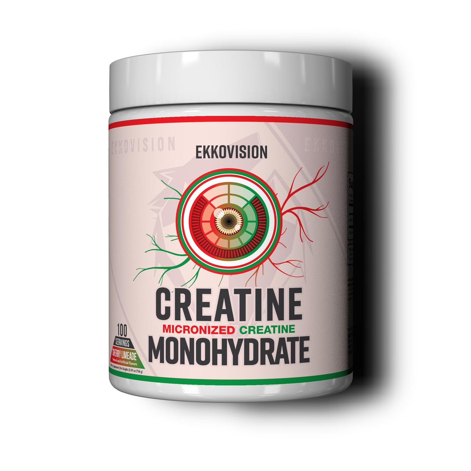 Ekkovision Creatine Monohydrate Powder, Micronized, Cherry Limeade, Pre Worko…