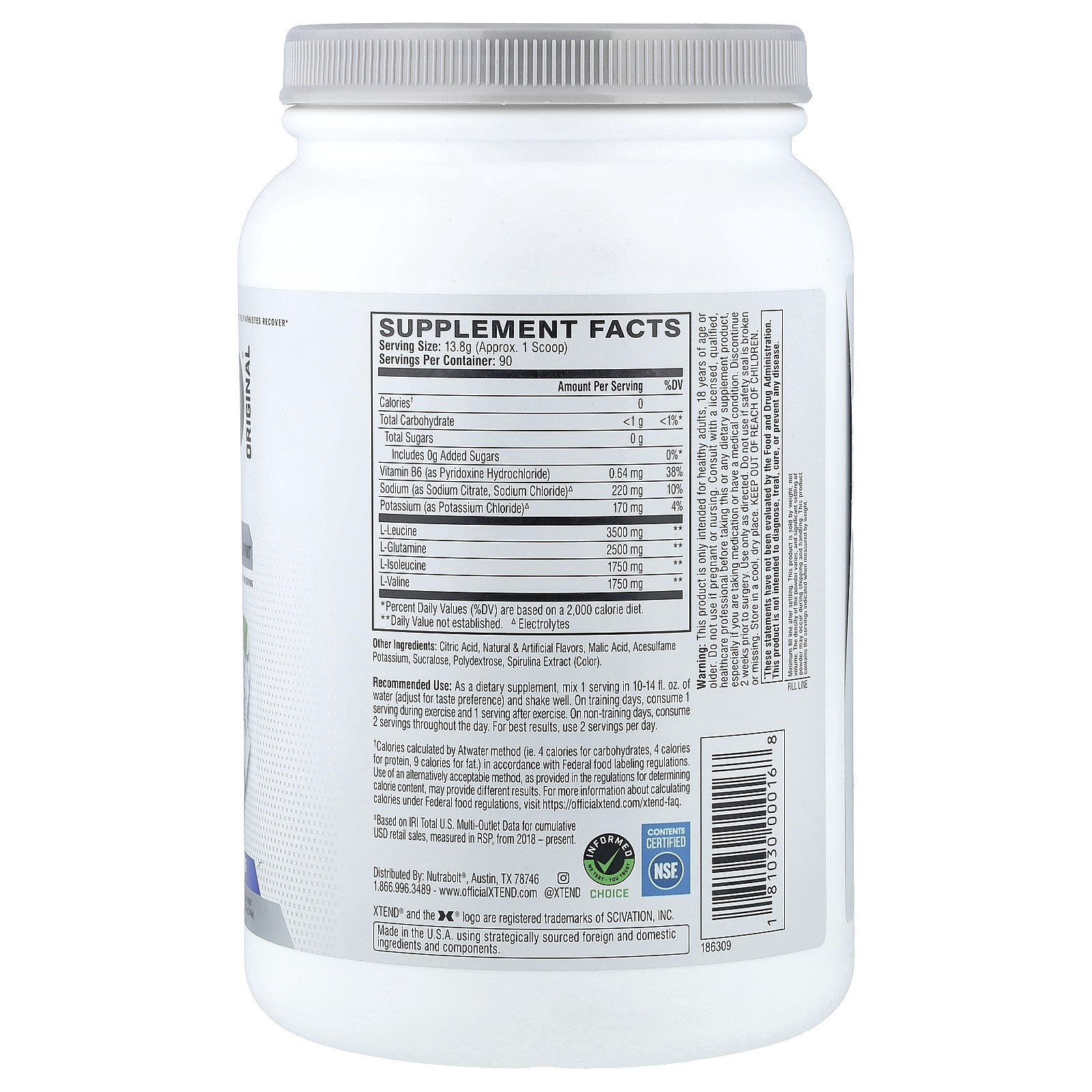 The Original 7G BCAA, Blue Raspberry Ice, 2.68 lb (1.22 kg)