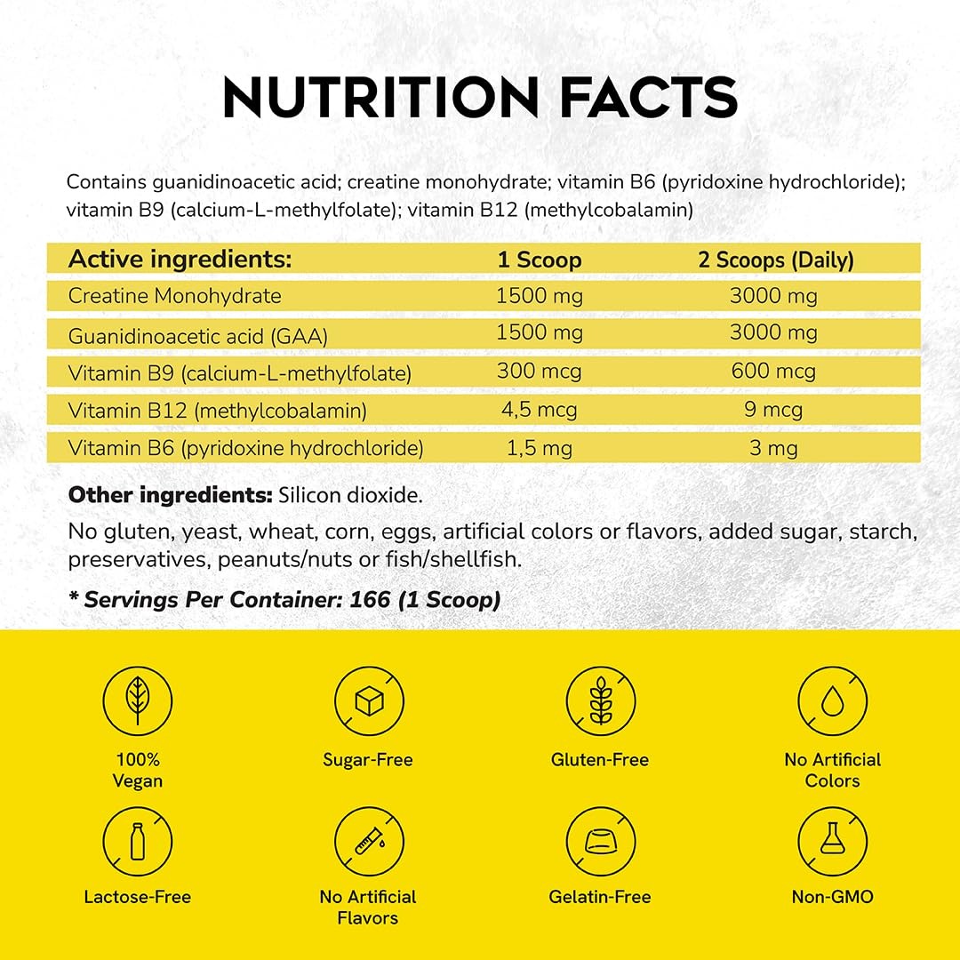 CreGAAtine Ultimate Creatine + GAA 500g 166 Servings Muscle Strength
